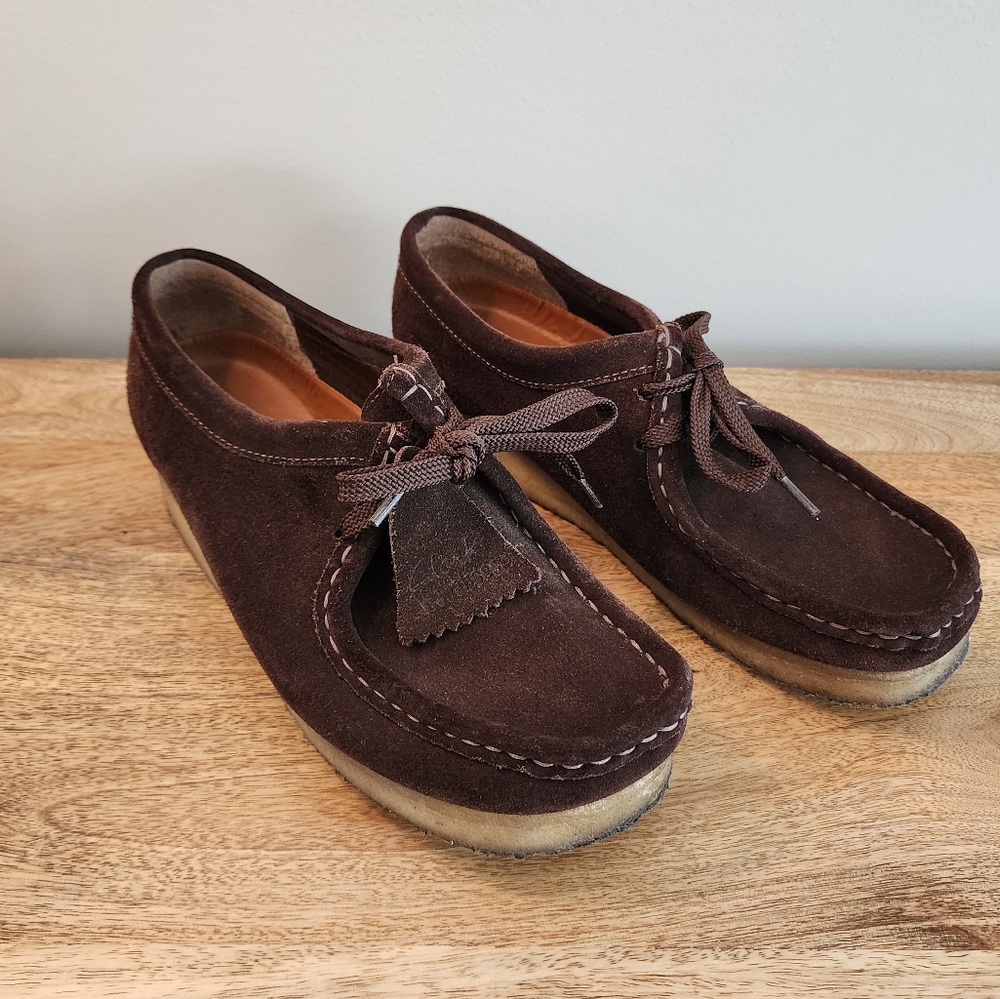 Clarks Wallabee - Dark Chocolate Suede - Size 8